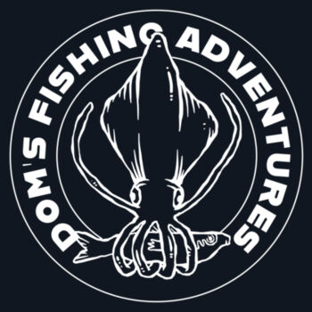 Doms Fishing Tee Black Design